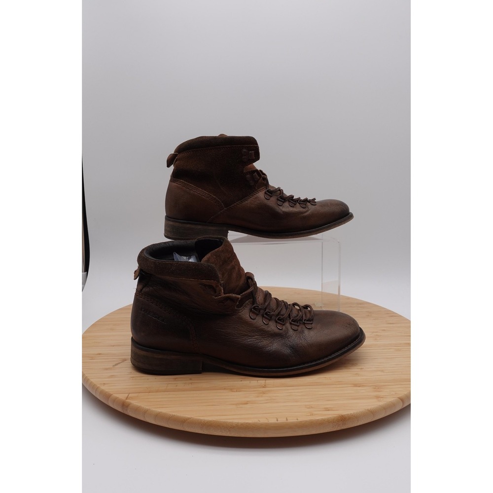 Diesel Boots Mens Size 11 Brown Leather Suede Lace Up Ankle Chukka Casual Boots